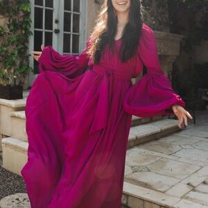 Jennafer Grace Elegant Magenta Dress